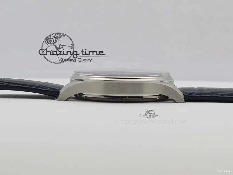 MIROTIME 1227 ZeroBulk Portuguese IW5444 SS Blue Dial On Blue Leather Strap A 7255